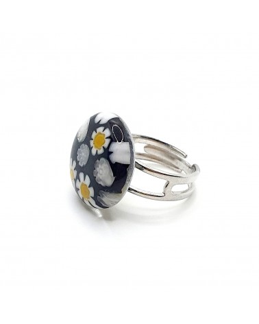 Bague ronde en verre de Murano bijoux made in Italie Bijoux Murano