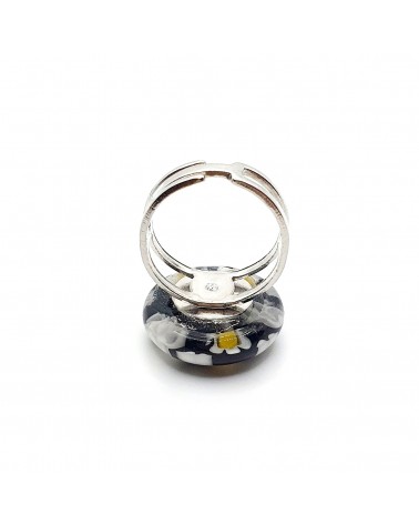 Bague ronde en verre de Murano bijoux made in Italie Bijoux Murano