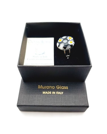 Bague ronde en verre de Murano bijoux made in Italie Bijoux Murano