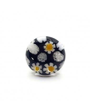 Bague ronde en verre de Murano bijoux made in Italie Bijoux Murano