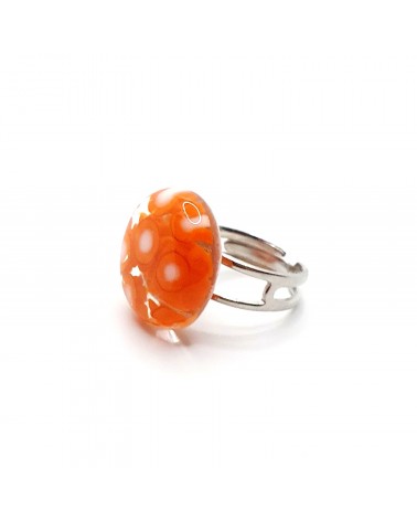 Bague ronde en verre de Murano bijoux made in Italie Bijoux Murano