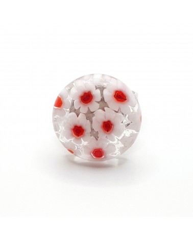 Bague ronde en verre de Murano bijoux made in Italie Bijoux Murano