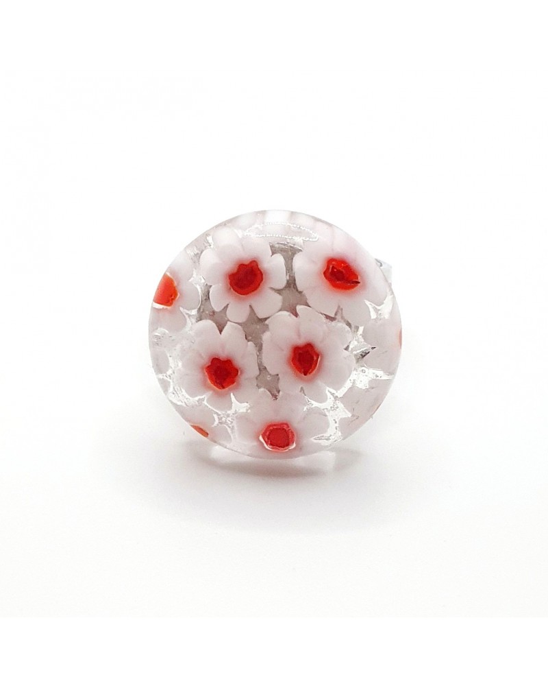 Bague ronde en verre de Murano bijoux made in Italie Bijoux Murano