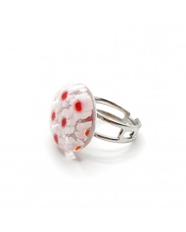 Bague ronde en verre de Murano bijoux made in Italie Bijoux Murano