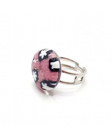 Bague ronde en verre de Murano bijoux made in Italie Bijoux Murano