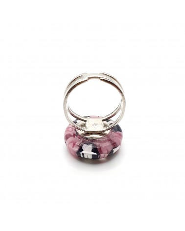 Bague ronde en verre de Murano bijoux made in Italie Bijoux Murano