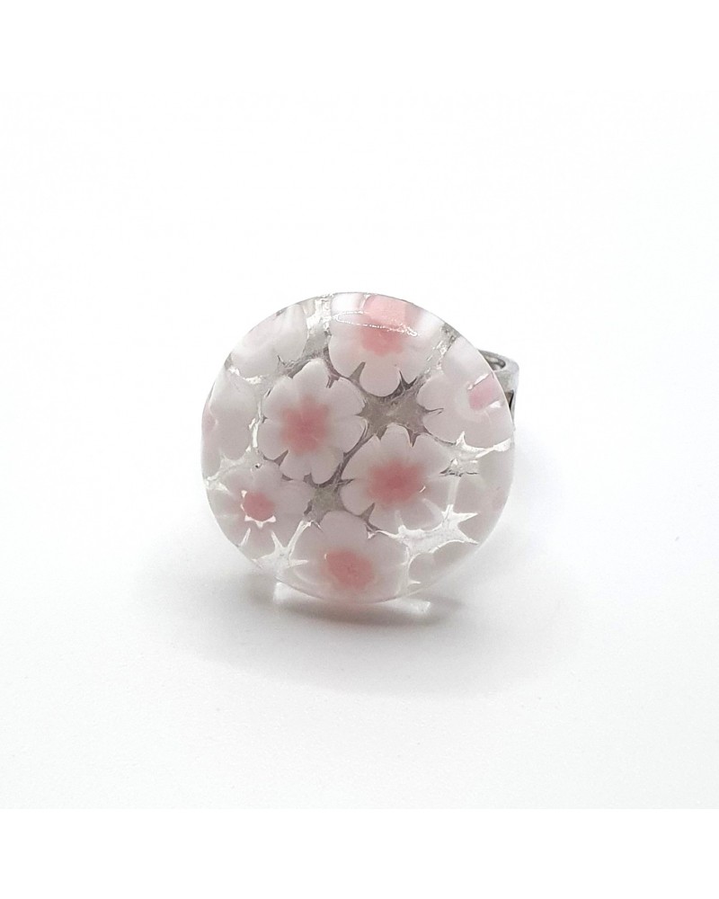 Bague ronde en verre de Murano bijoux made in Italie Bijoux Murano