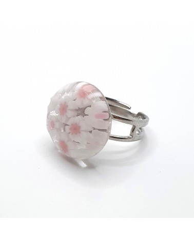 Bague ronde en verre de Murano bijoux made in Italie Bijoux Murano