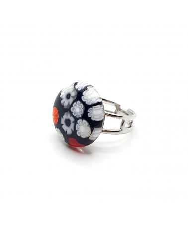 Bague ronde en verre de Murano  bijoux made in Italie Bijoux Murano