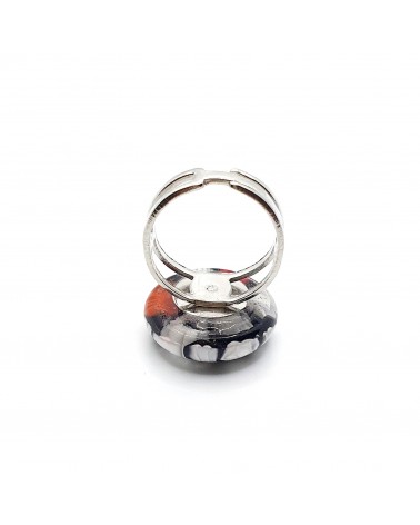 Bague ronde en verre de Murano  bijoux made in Italie Bijoux Murano