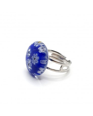 Bague ronde en verre de Murano bijoux made in Italie Bijoux Murano