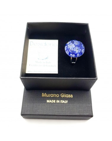 Bague ronde en verre de Murano bijoux made in Italie Bijoux Murano