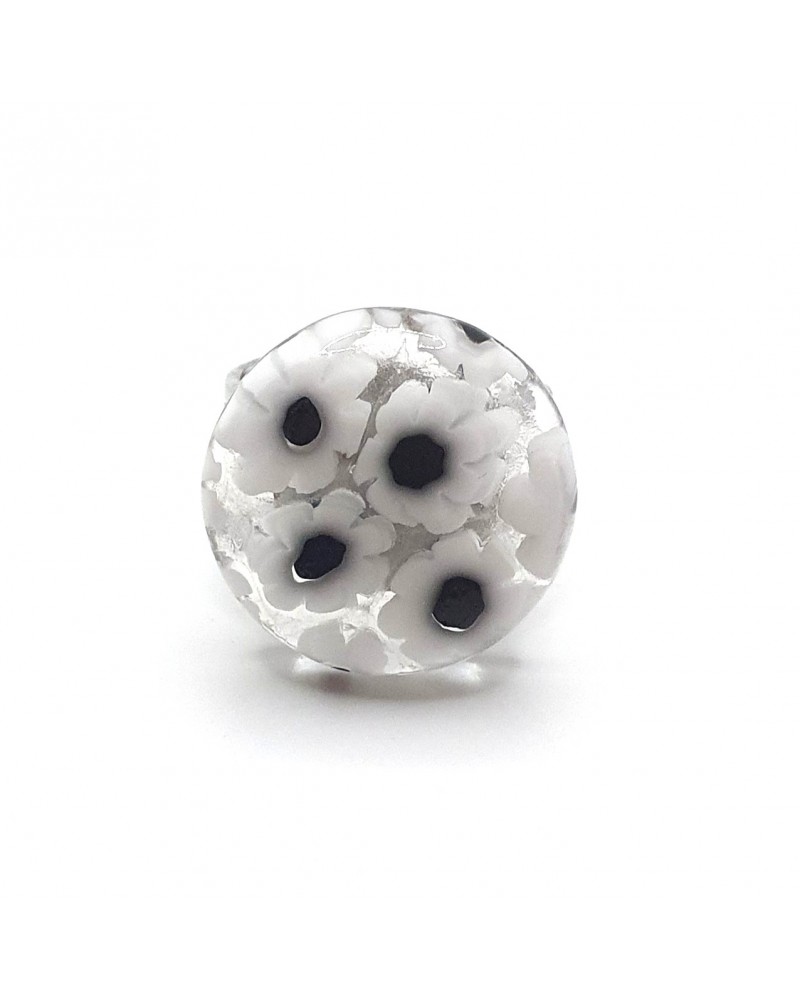 Bague ronde en verre de Murano  bijoux made in Italie Bijoux Murano