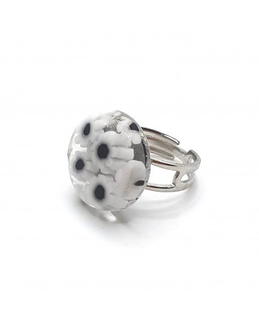 Bague ronde en verre de Murano  bijoux made in Italie Bijoux Murano
