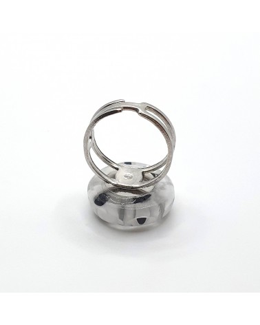 Bague ronde en verre de Murano  bijoux made in Italie Bijoux Murano