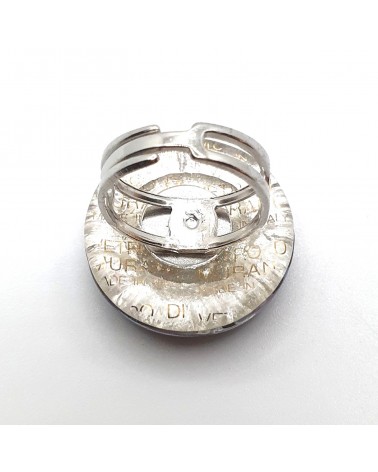 Bague ronde verre Murano bijoux fantaisies made in Italie