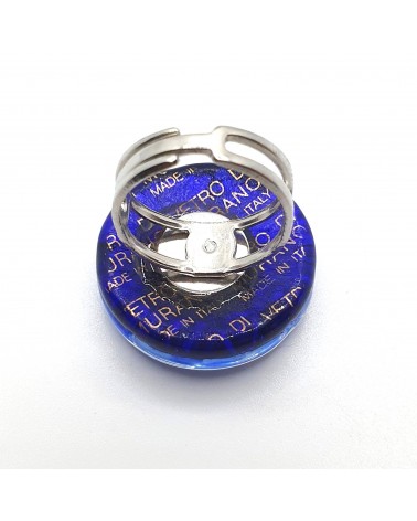 Bague ronde verre Murano bijoux fantaisies made in Italie