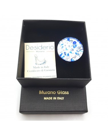 Bague ronde verre Murano bijoux fantaisies made in Italie