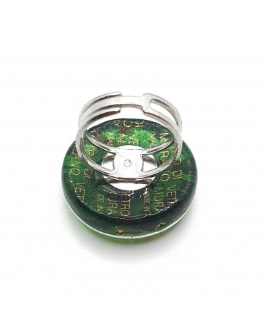 Bague ronde verre Murano bijoux fantaisies made in Italie