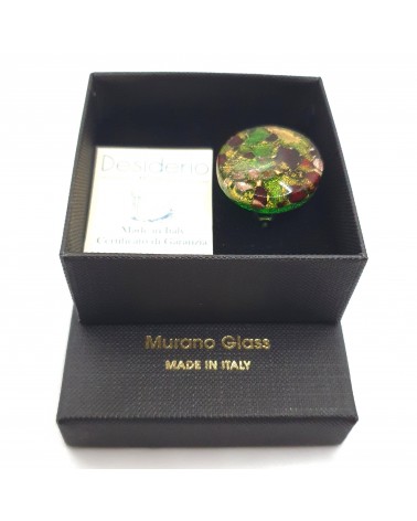 Bague ronde verre Murano bijoux fantaisies made in Italie