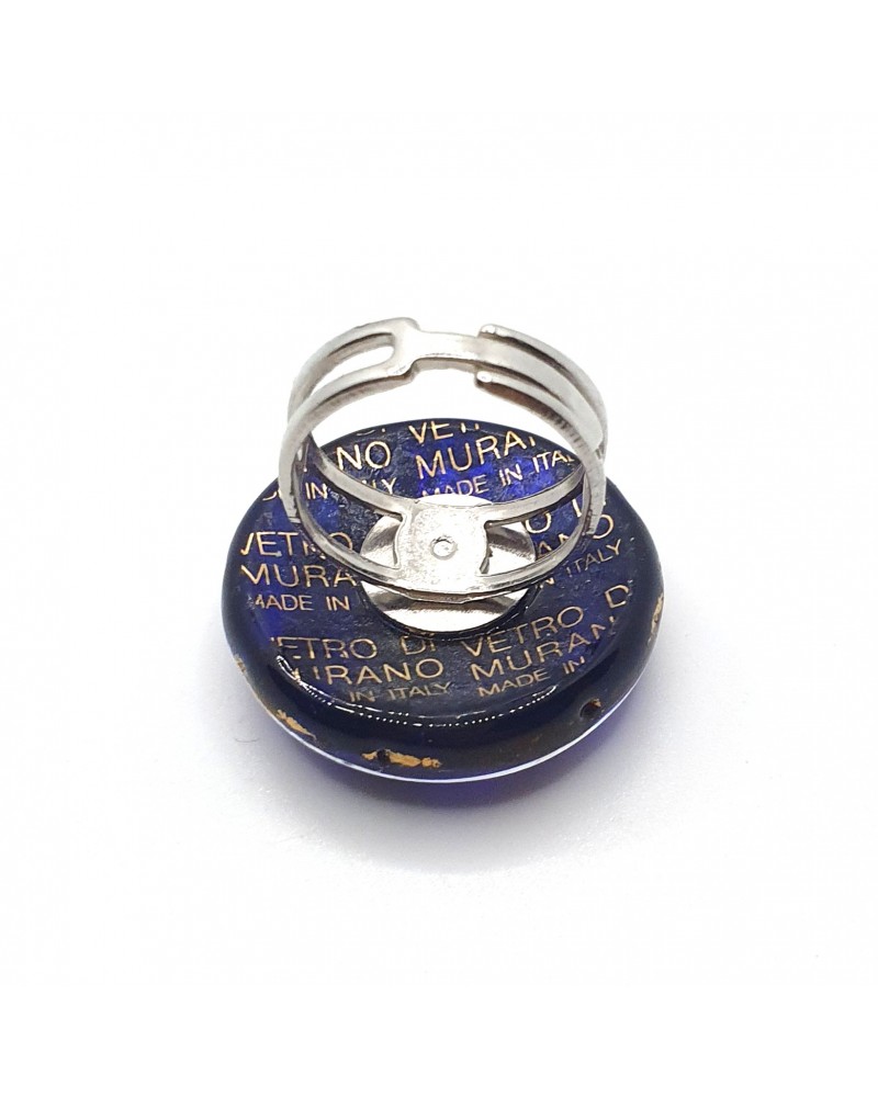 Bague En Verre De Murano Authentique - Bijou Fantaisie Artisanal, Neuf Avec étiquettes