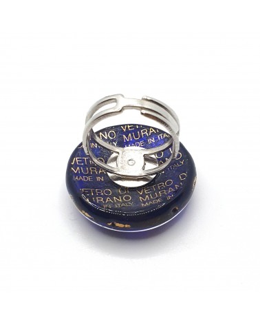 Bague ronde verre Murano bijoux fantaisies made in Italie