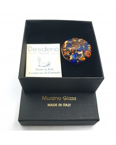 Bague ronde verre Murano bijoux fantaisies made in Italie