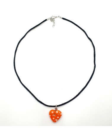 Pendentif Murano Cœur murrine bijoux  fait à la main made in Italie