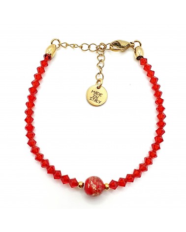 Bracelet cristalli bicono en verre de Murano créateurs italiens