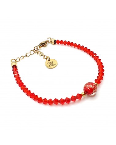 Bracelet cristalli bicono en verre de Murano créateurs italiens