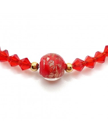 Bracelet cristalli bicono en verre de Murano créateurs italiens