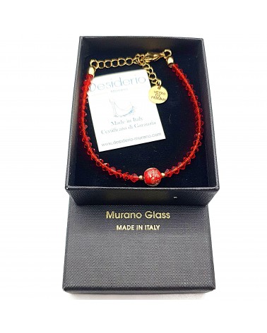 Bracelet cristalli bicono en verre de Murano créateurs italiens