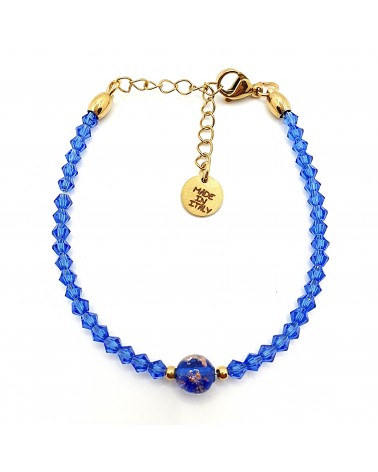 Bracelet cristalli bicono en verre de Murano créateurs italiens