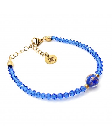 Bracelet cristalli bicono en verre de Murano créateurs italiens