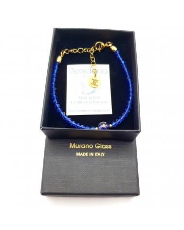 Bracelet cristalli bicono en verre de Murano créateurs italiens
