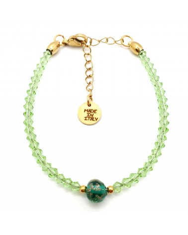 Bracelet cristalli bicono en verre de Murano créateurs italiens