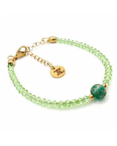 Bracelet cristalli bicono en verre de Murano créateurs italiens