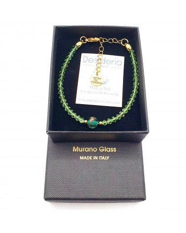 Bracelet cristalli bicono en verre de Murano créateurs italiens