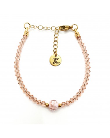 Bracelet cristalli bicono en verre de Murano créateurs italiens