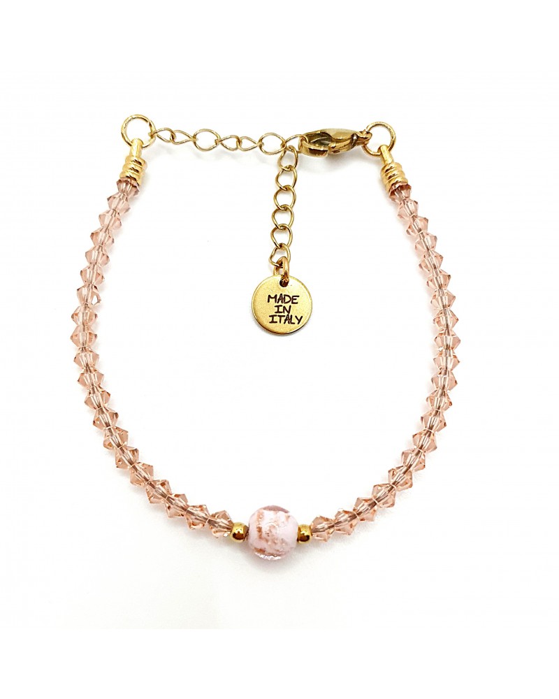 Bracelet cristalli bicono en verre de Murano créateurs italiens