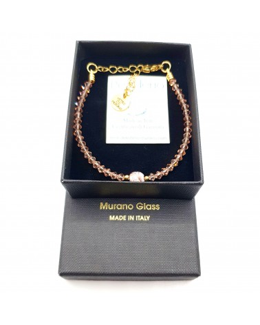 Bracelet cristalli bicono en verre de Murano créateurs italiens