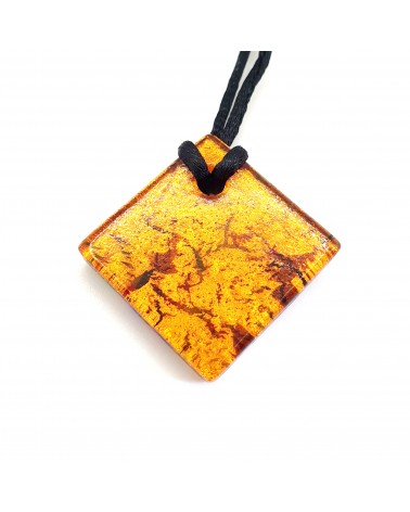 Pendentif carré en verre de Murano bijoux Murano made in Italie