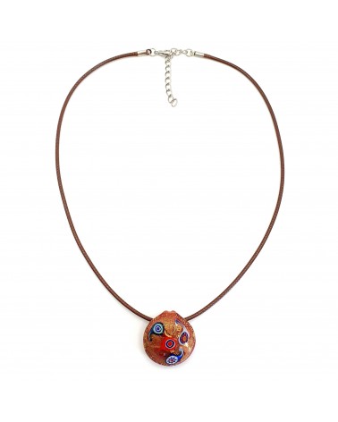 Pendentif coquille bombée en verre de Murano bijoux fantaisies créateurs italiens