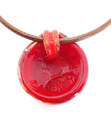 Pendentif coquille bombée en verre de Murano bijoux fantaisies créateurs italiens