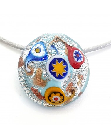 Pendentif coquille bombée en verre de Murano bijoux fantaisies créateurs italiens