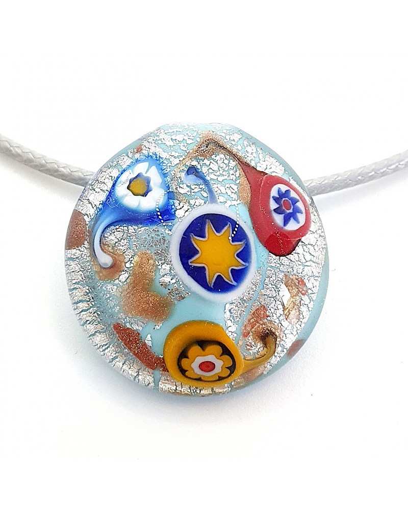 Pendentif coquille bombée en verre de Murano bijoux fantaisies créateurs italiens
