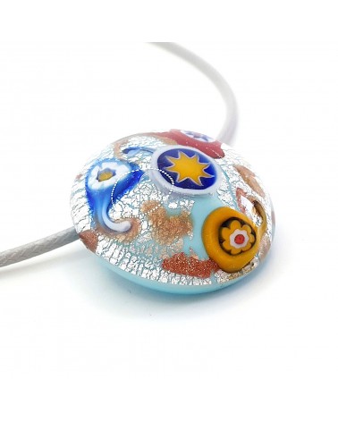 Pendentif coquille bombée en verre de Murano bijoux fantaisies créateurs italiens