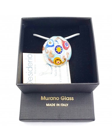 Pendentif coquille bombée en verre de Murano bijoux fantaisies créateurs italiens