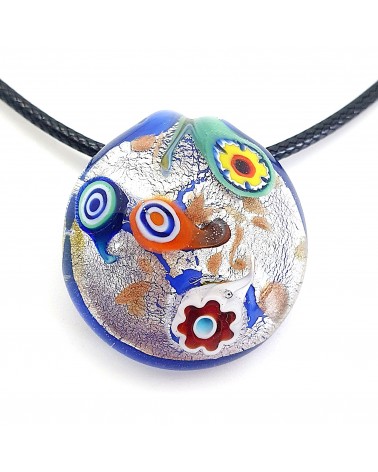 Pendentif coquille bombée en verre de Murano bijoux fantaisies créateurs italiens