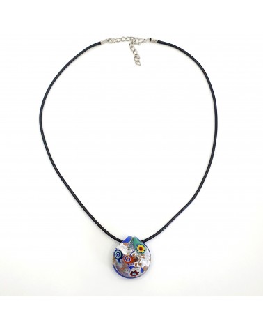 Pendentif coquille bombée en verre de Murano bijoux fantaisies créateurs italiens